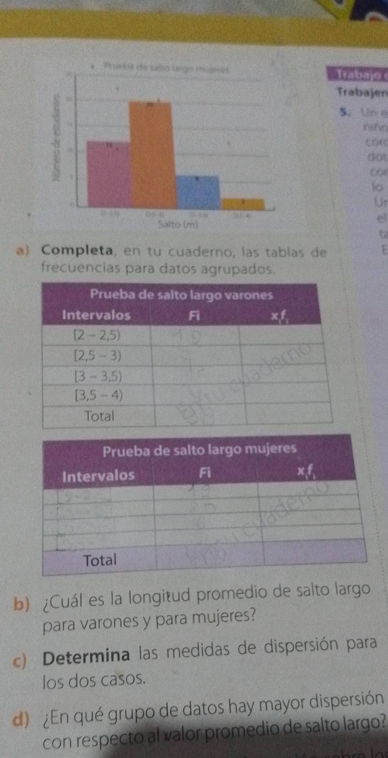 Resuelto:Trabajen 5. Un e nsño tor dot Cor lo Ur el t a) Completa, en ...