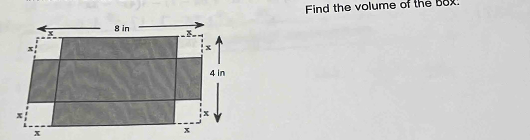 Find the volume of the box