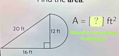 A=[?]ft^2