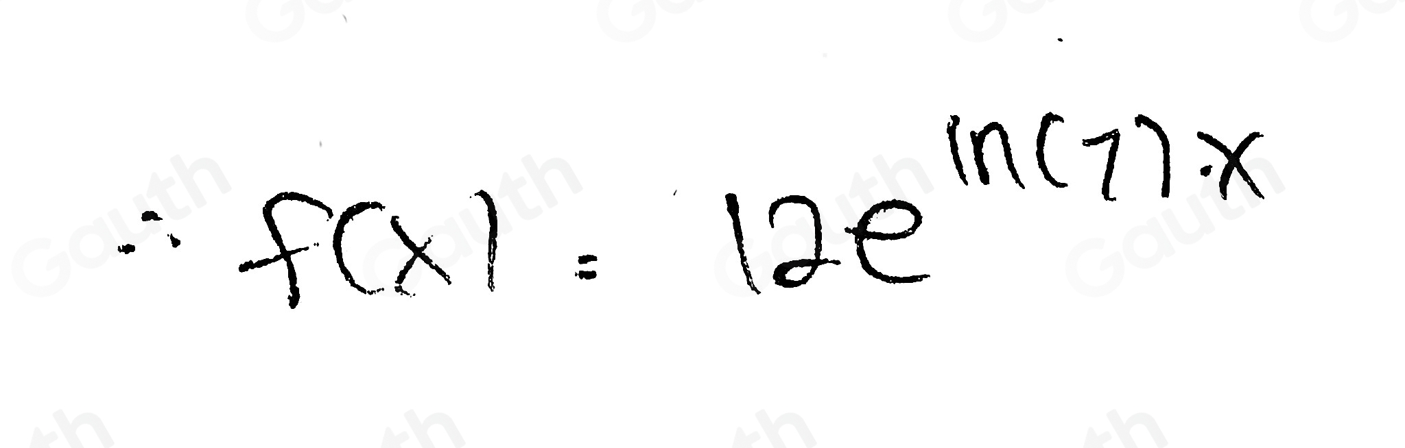 Solved: Rewrite the exponential model f(x)=12(7)^x using base e given ...