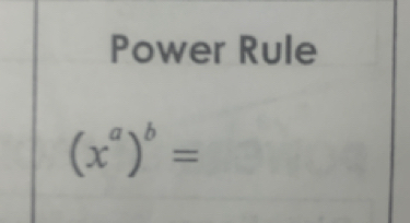 Power Rule
(x^a)^b=