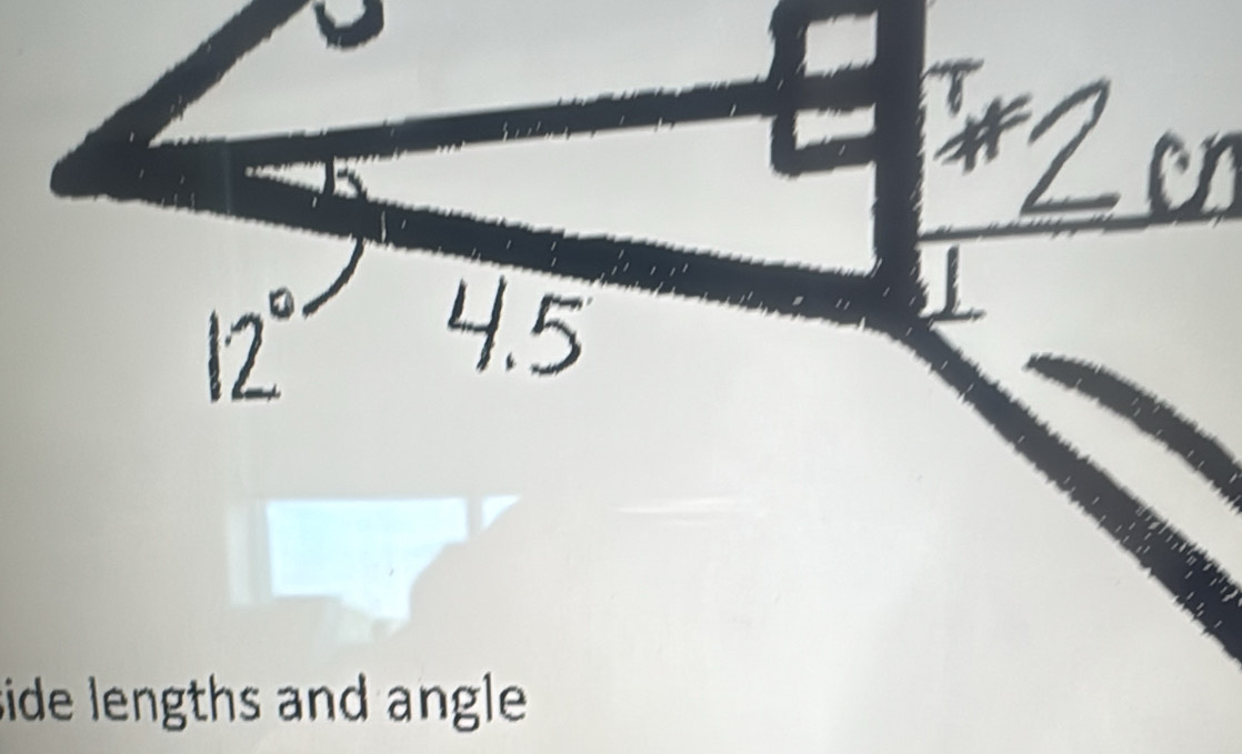 side lengths and angle