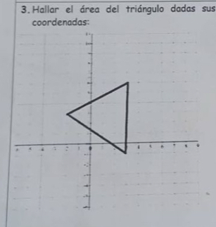 Hallar el área del triángulo dadas sus