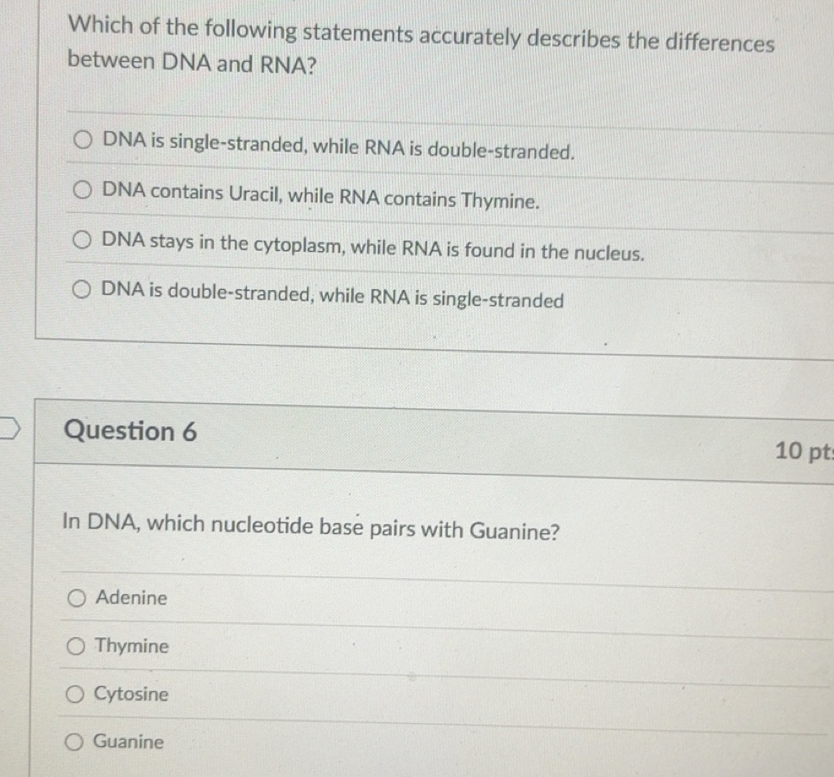 Solved: Which of the following statements accurately describes the ...
