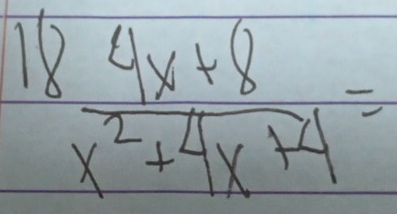  (4x+8)/x^2+4x+4 =