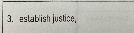 establish justice,