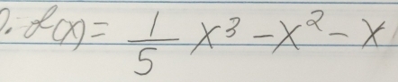 f(x)= 1/5 x^3-x^2-x