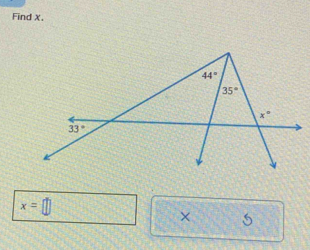 Find χ.
x=□
× 6