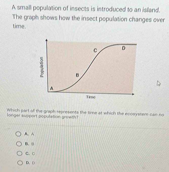 Solved: A small population of insects is introduced to an island. The ...