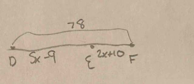 5x-9  2x+10 F