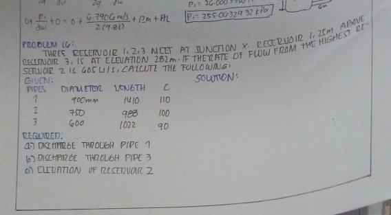 LEM 
RECRUO IR 1, 25m ABoVE 
W froM the higHest be 
T Tnhón 


2 g a 

REQWARED; 
A7 DICLTMR6 E THIDOUGH P/PE I 
6] DISCH1PI2 CE TH2 0U6H PIPE 3 
V ELEUATION OF RESERVOIR 2