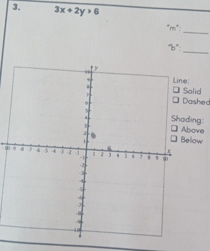 3x+2y>6
_ 
“m”: 
_ 
“b”: 
: 
olid 
ashed 
ing: 
ove 
low 
10