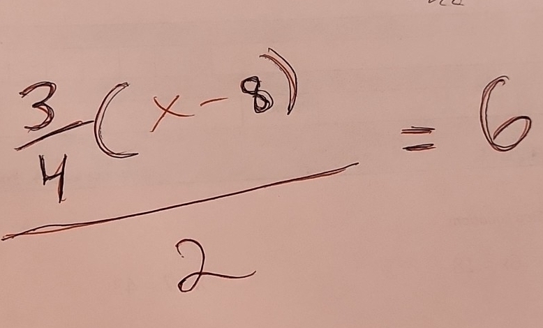 frac  3/4 (x-8i)2---frac m=6