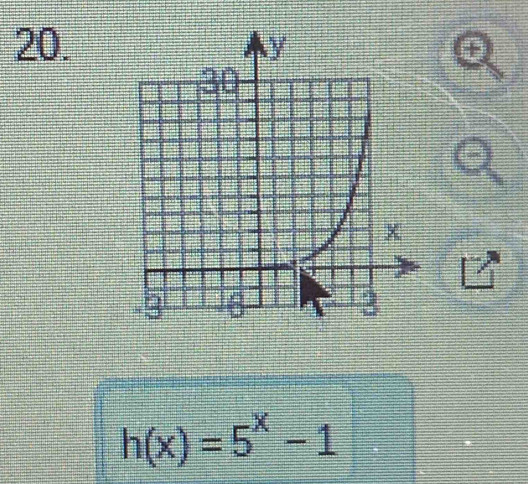 y +
30
x
3
h(x)=5^x-1