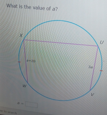 What is the value of a?
a=□
re to search