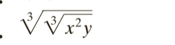 sqrt[3](sqrt [3]x^2y)