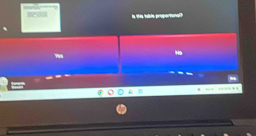 is this table proportional?