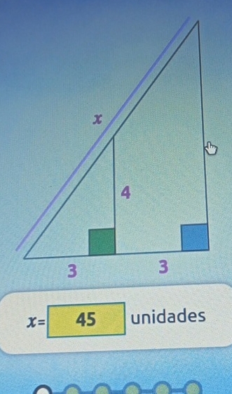 x=45 unidades