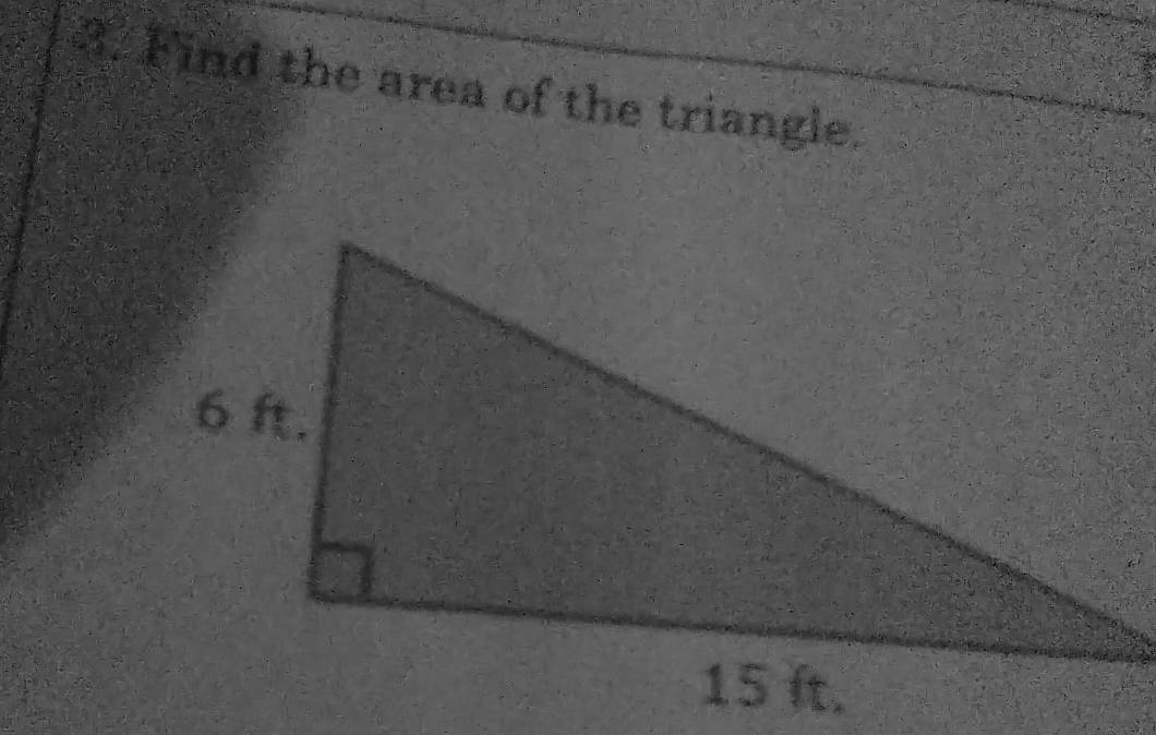 Find the area of the triangle.