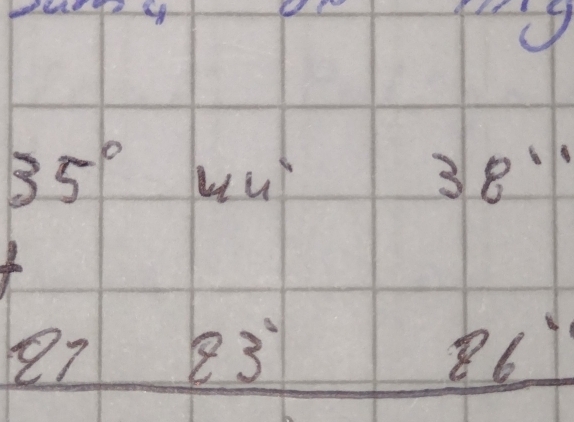 beginarrayr 35°w4'38° +272^(circ endarray) 