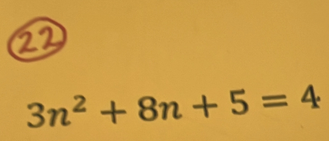 3n^2+8n+5=4