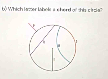 Which letter labels a chord of this circle?