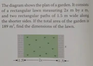 Solved: The diagram shows the plan of a garden. It consists of a ...