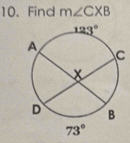 Find m∠ CXB