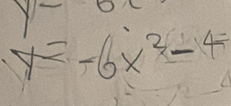 y-0
y=-6x^2-4