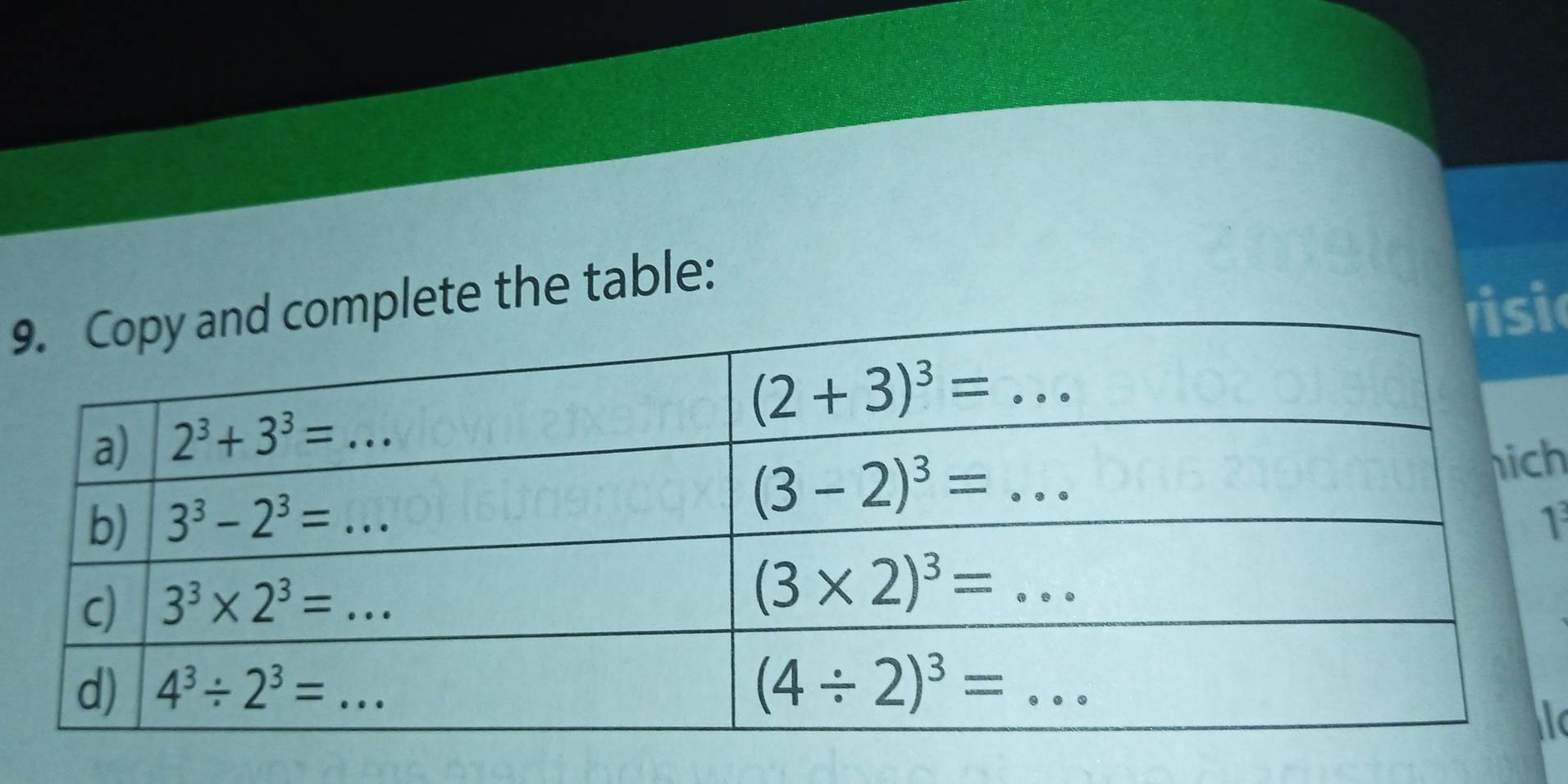 the table:
i
h
1