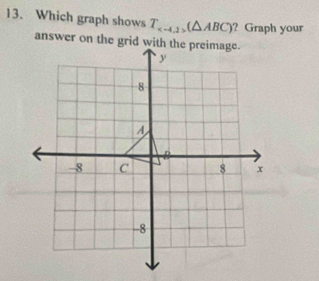 Which graph shows T_ (△ ABC) ? Graph your