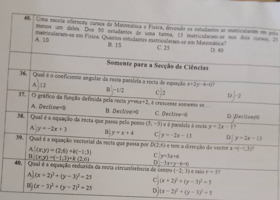 pelo
25
D. (x-2)^2+(y-3)^2=5