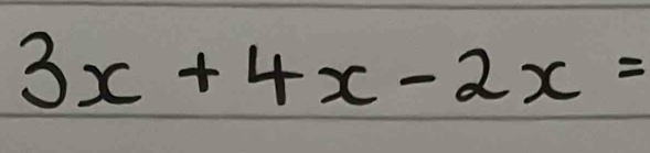 3x+4x-2x=