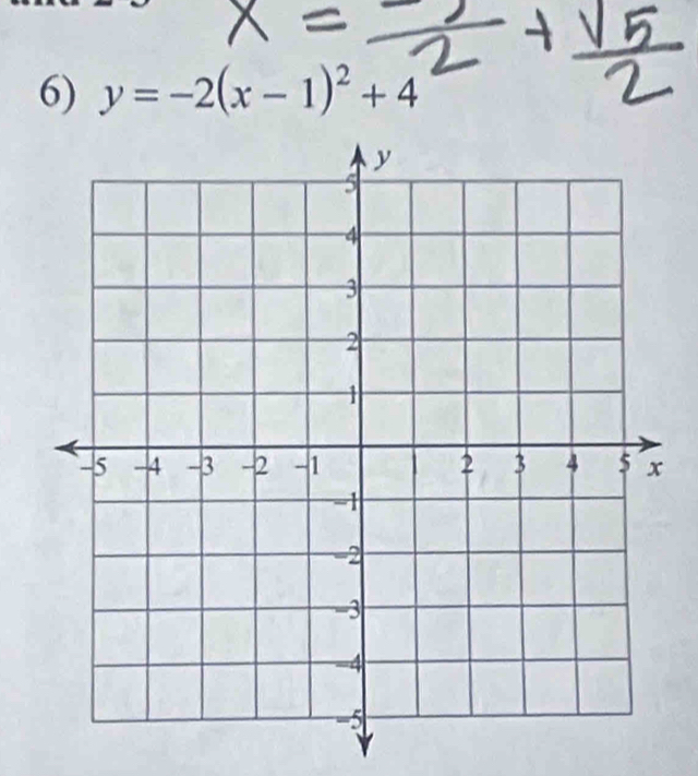 y=-2(x-1)^2+4