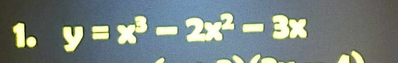 y=x^3-2x^2-3x