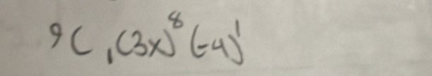 9(,(3x)^8(-4)^1