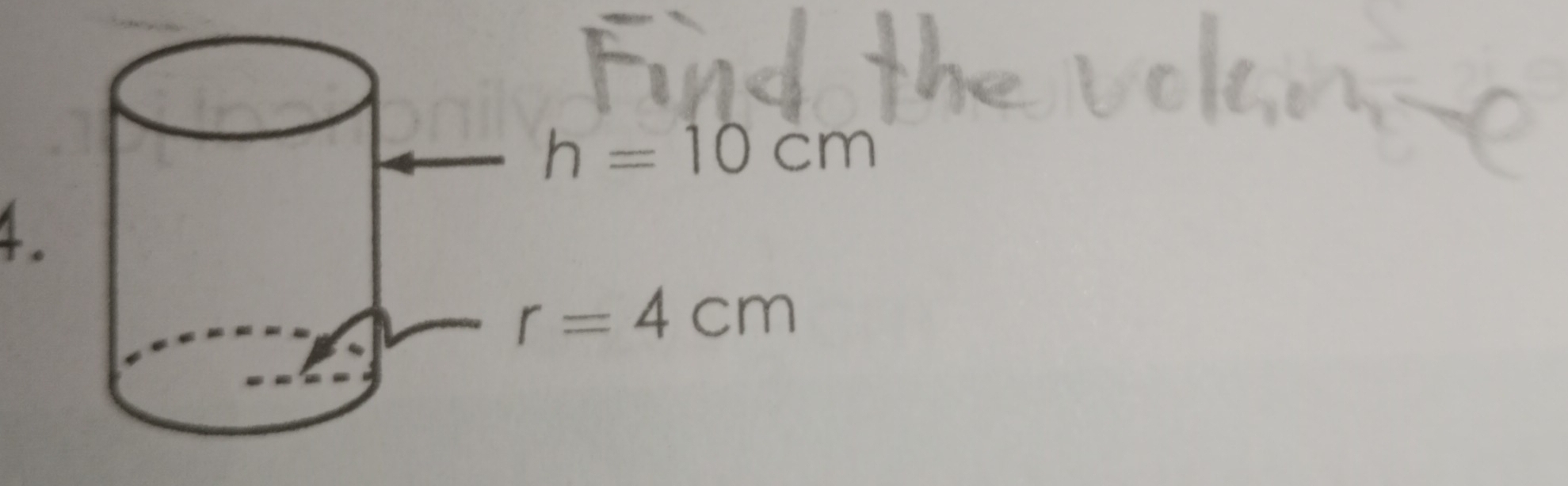 h=10cm
4.
r=4cm