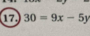 30=9x-5y