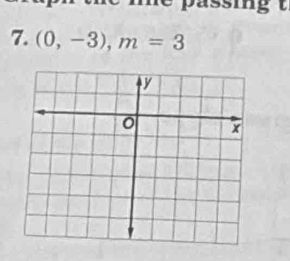 é assi t 
7. (0,-3), m=3