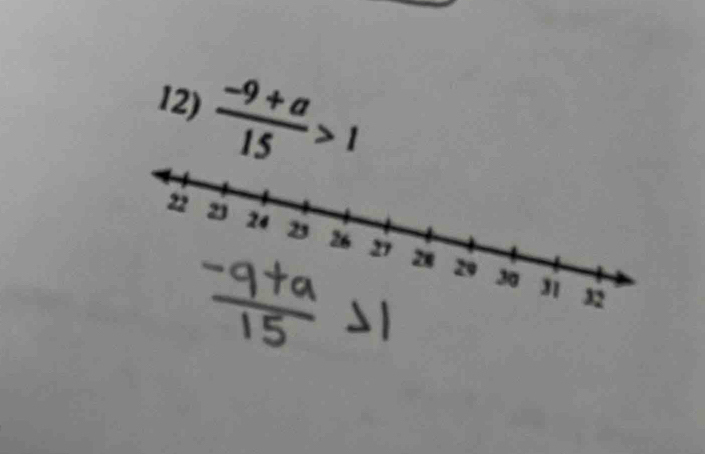  (-9+a)/15 >1