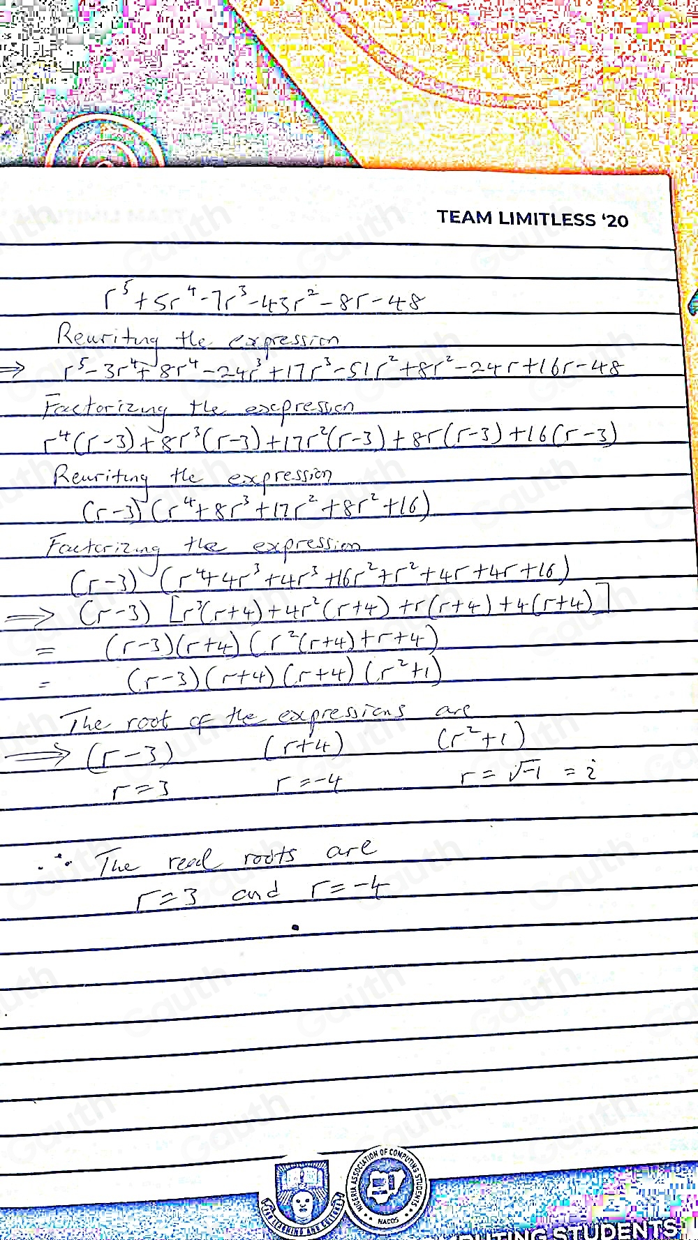 Solved: Select the two real roots of the polynomial function S(r)=r^5 ...