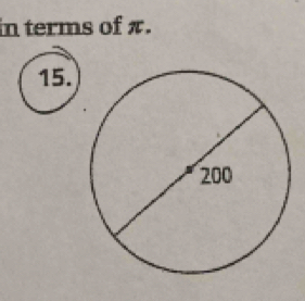 in terms of π. 
15.