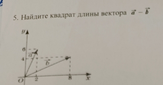 Найлиτе квалрат длины вектора vector a-vector b