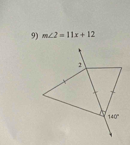 m∠ 2=11x+12