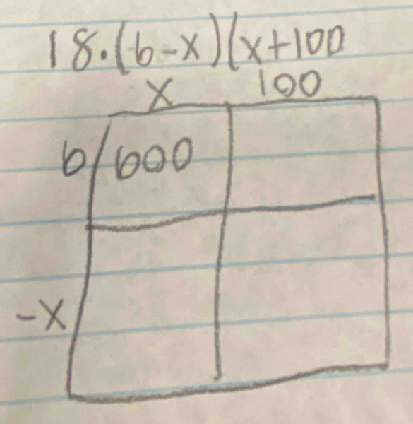 = □ /2 frac □  8. (6-x)(x+100