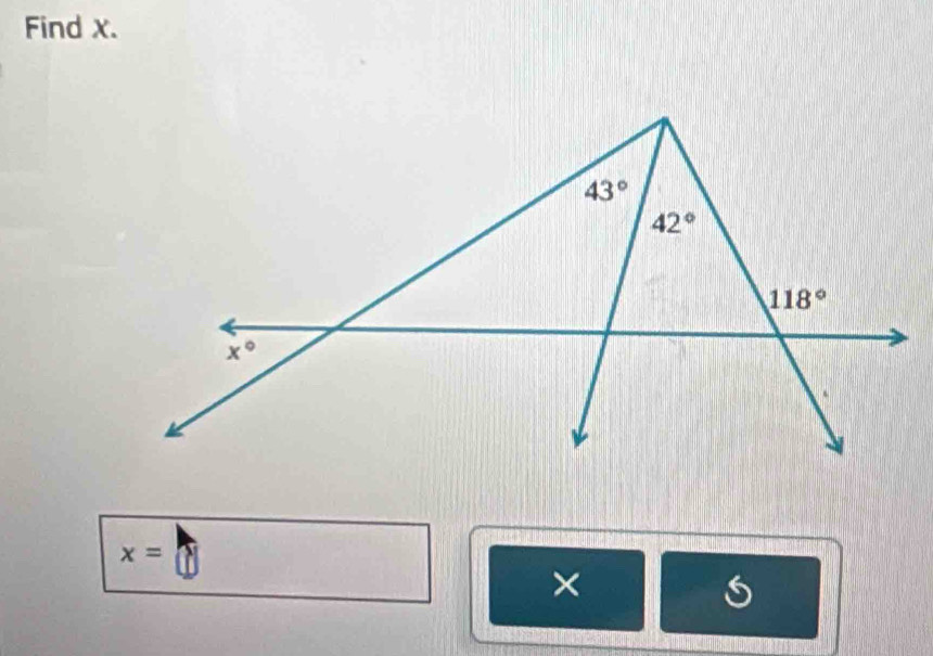 Find x.
x=
×