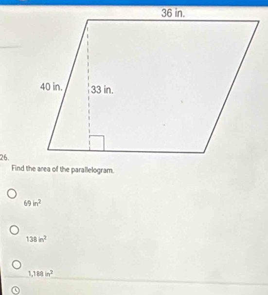 69in^2
138in^2
1,188in^2