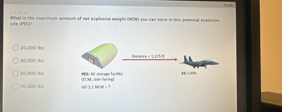 Solved: Exam x12_02_04 What is the maximum amount of net explosive ...