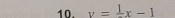 v=frac 1x-1