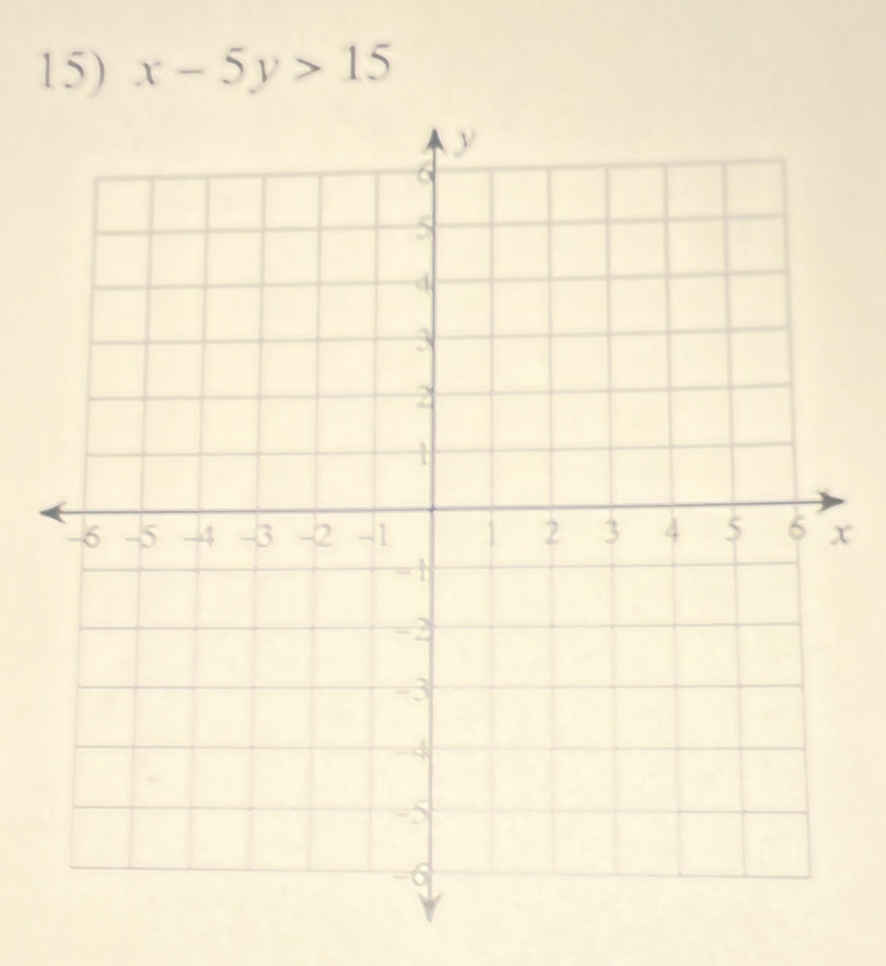 x-5y>15
x